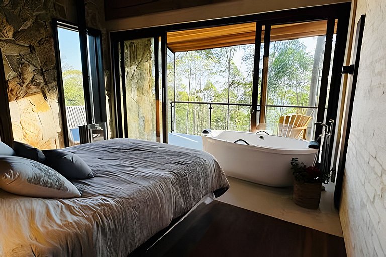 Chalé das Cerejeiras, charme e vista incrível